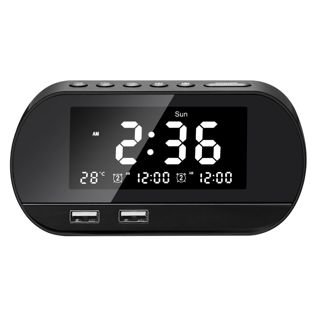 Dual USB Charging Alarm Clock