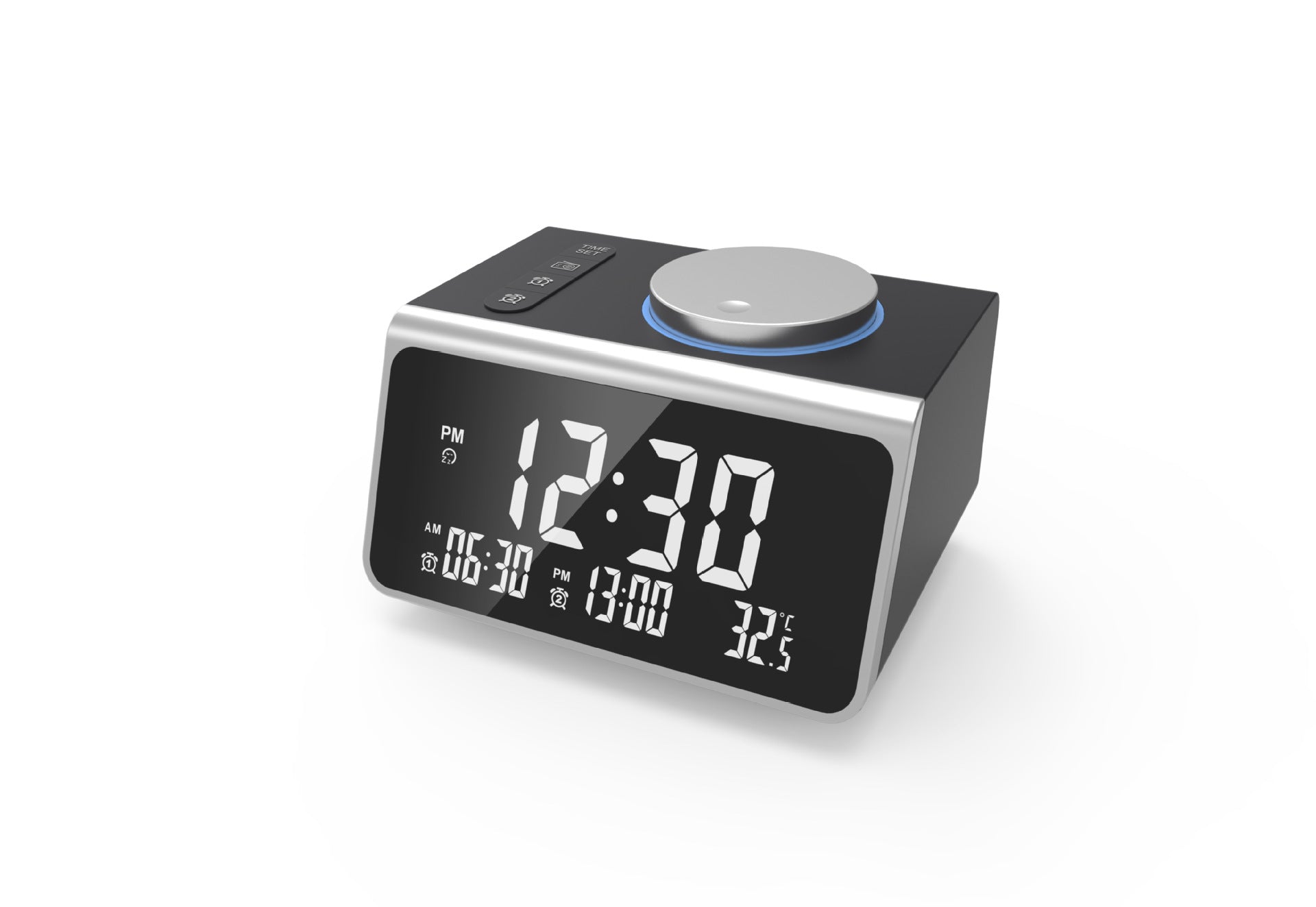 FM Radio FM Creative Alarm Clock Hotel Bedroom Bedside USB Charging Port Electronic Digital Clock