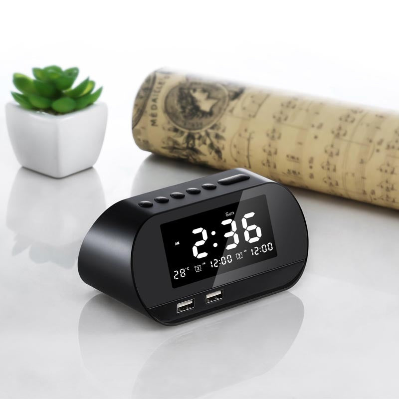 Dual USB Charging Alarm Clock
