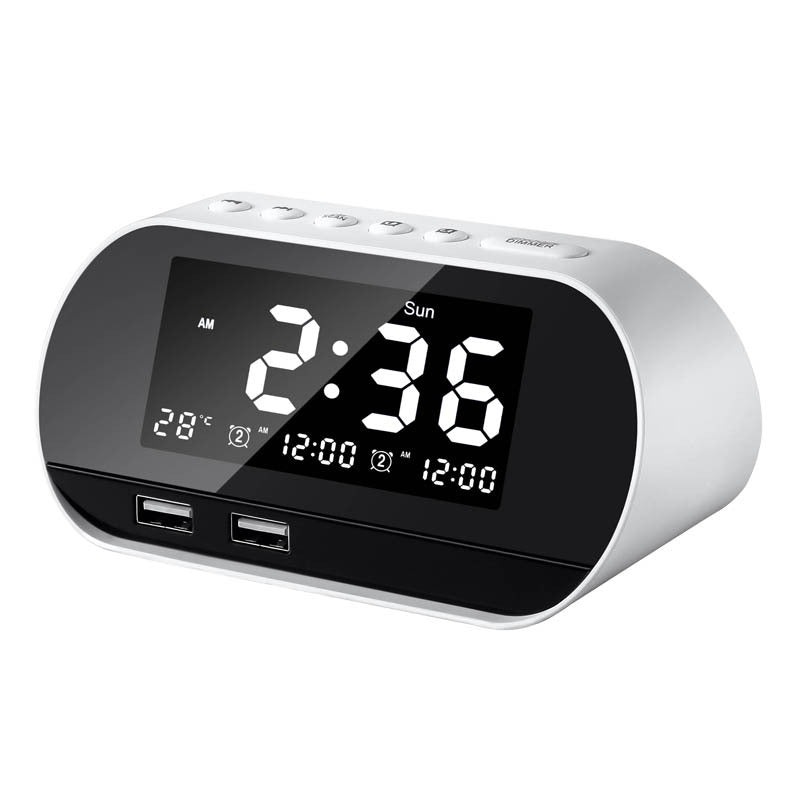Dual USB Charging Alarm Clock
